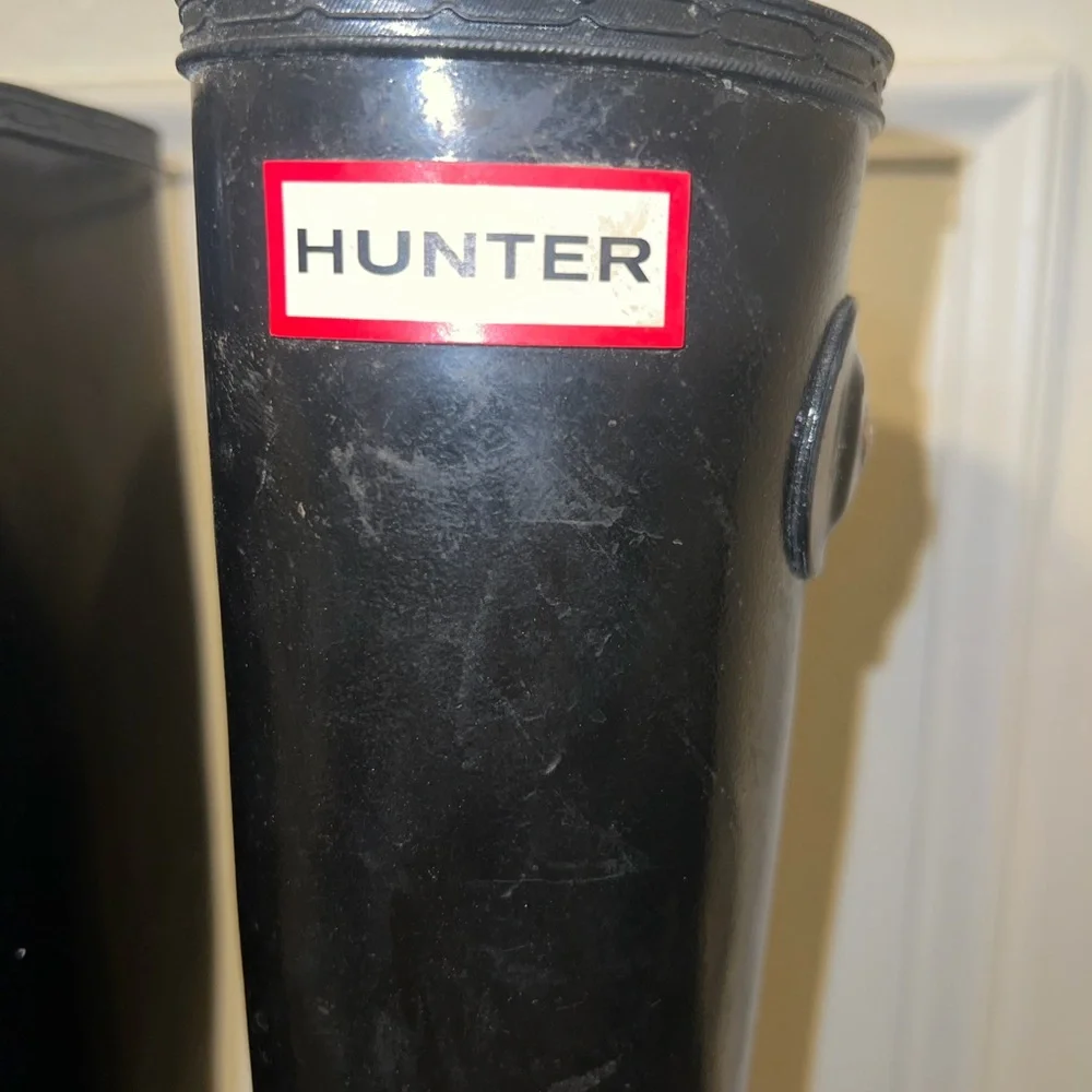 Hunter Classic Black Waterproof Boots WFT1000RGL-BLK Rain Boot , Size 8 - Black - Picture 4 of 8